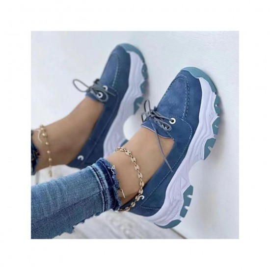 2024 New style Casual Sneakers Ladies Thick-soled White Fitness Walking Shoes