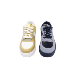 Wholesale Unisex PU Yellow Closed Toe Sport Fashion Comfortable Breathable Basketball Sneakers