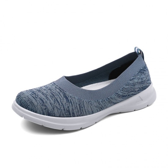 New model 2023 factory knitted slip on flat walking women's pumps woman shoes casual small quantity wholesale USA market