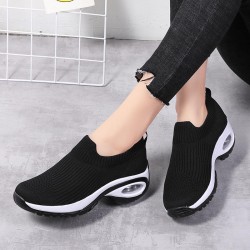 Lightweight Mesh Air Cushion Shoe Lady Girls Athletic Nurse Dance Casual Platform Loafers shoes Women's Socks Sneakers